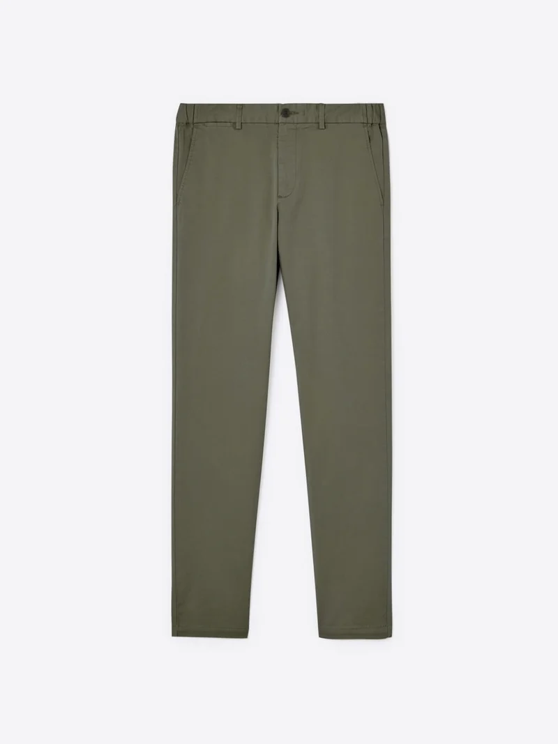Chino slim en coton mélangé