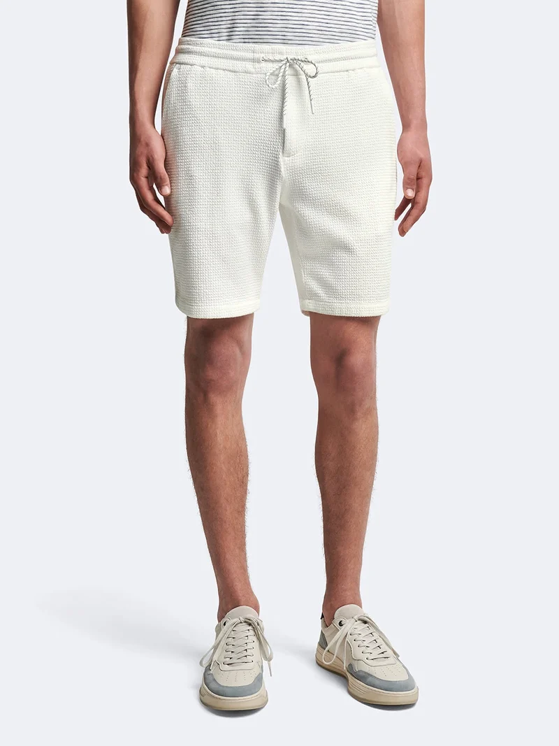 Bermuda en coton mélangé gauffré