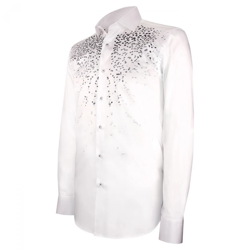 Chemise homme à motifs brodés coupe cintrée SNOWY Andrew Mac Allister