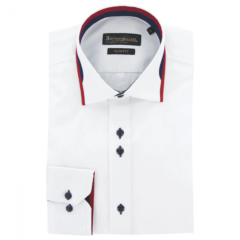 Chemise homme mode col tricolore coupe cintrée GRAFIK Emporio balzani