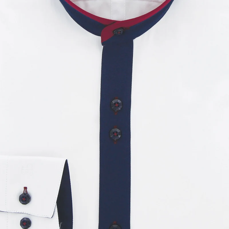 Chemise homme col mao bicolore coupe cintrée MODAO Emporio balzani