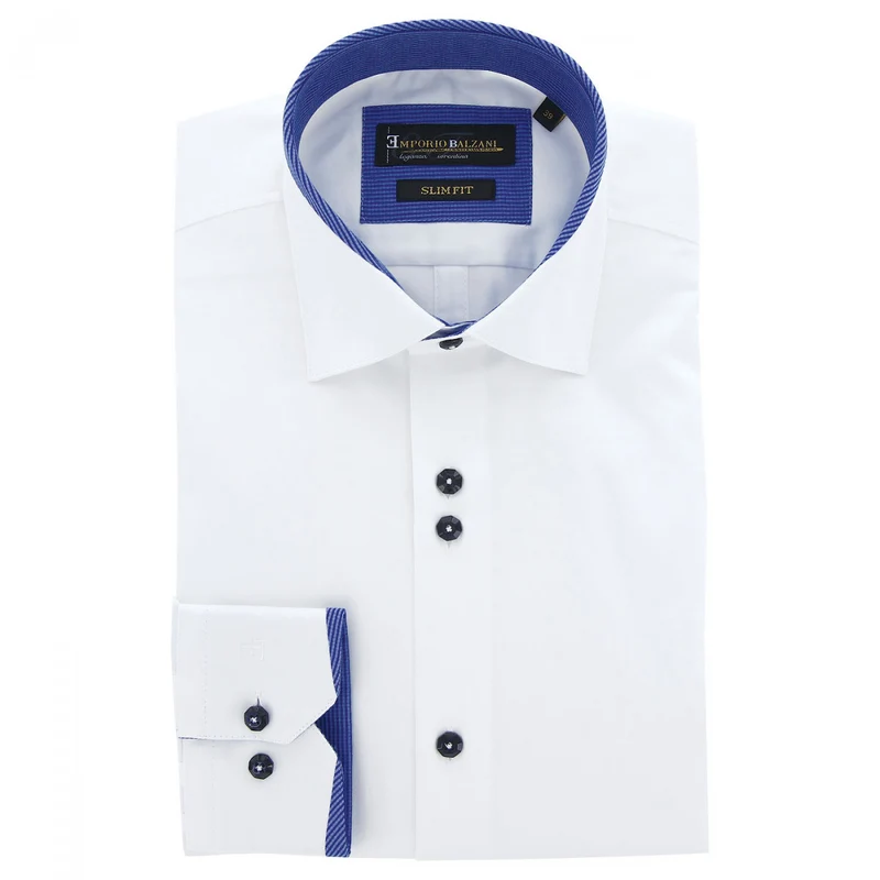 Chemise homme col bicolore coupe cintrée LINDO Emporio balzani