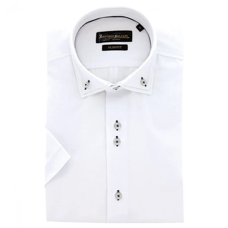 Chemisette homme double col coupe cintrée DIOBLO Emporio balzani