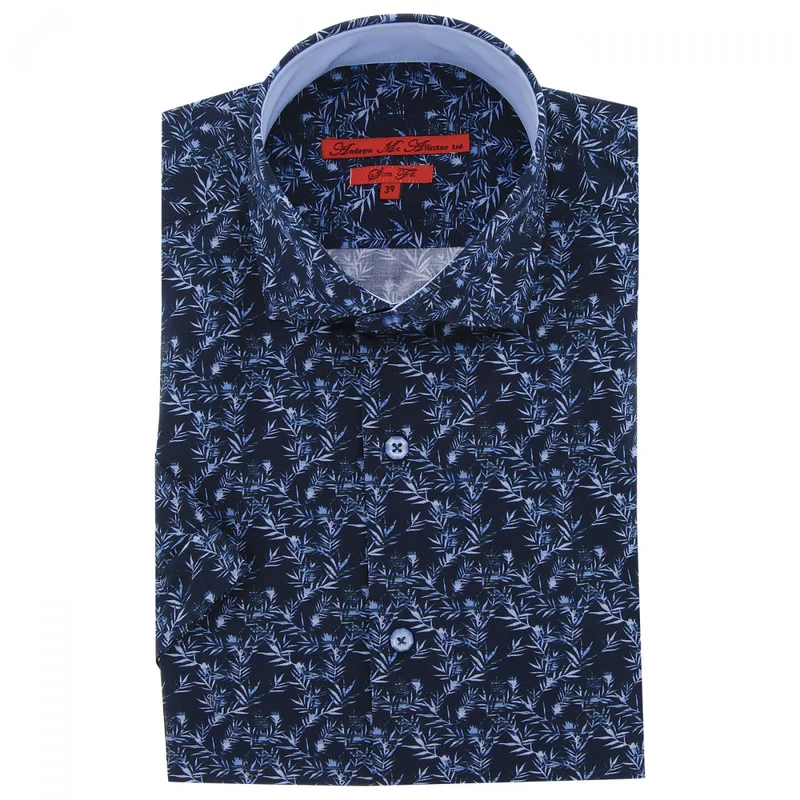 Chemisette homme liberty coupe cintrée MIMOSA Andrew Mac Allister