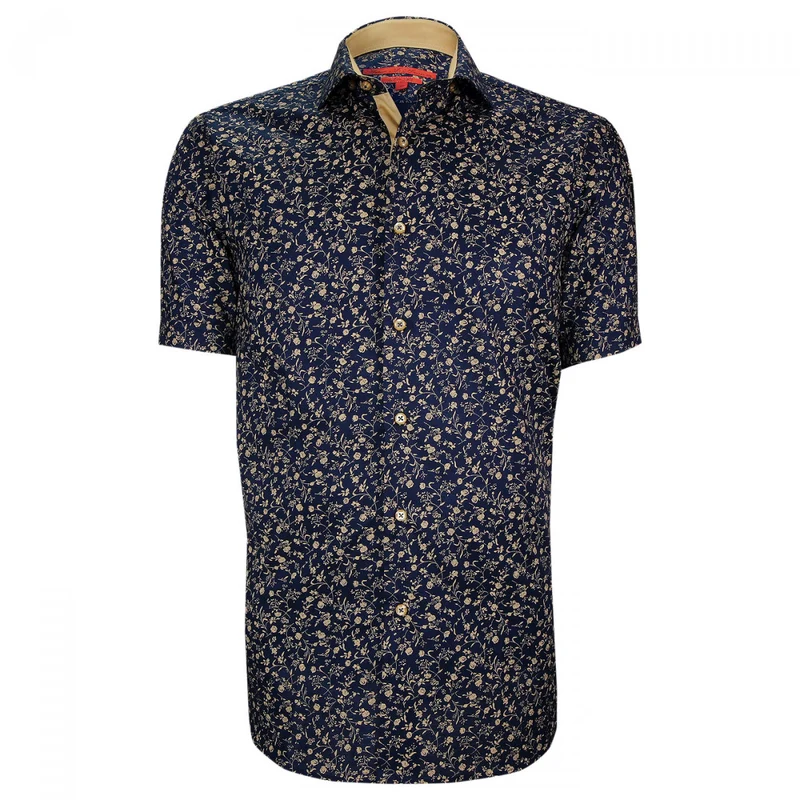 Chemisette homme liberty coupe cintrée MIMOSA Andrew Mac Allister