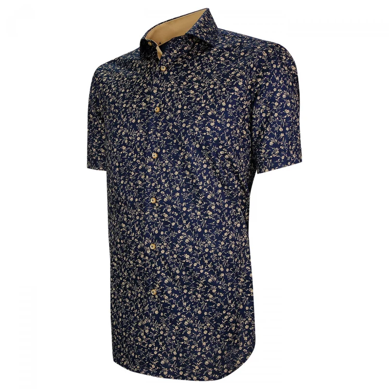 Chemisette homme liberty coupe cintrée MIMOSA Andrew Mac Allister