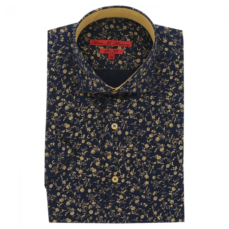 Chemisette homme liberty coupe cintrée MIMOSA Andrew Mac Allister