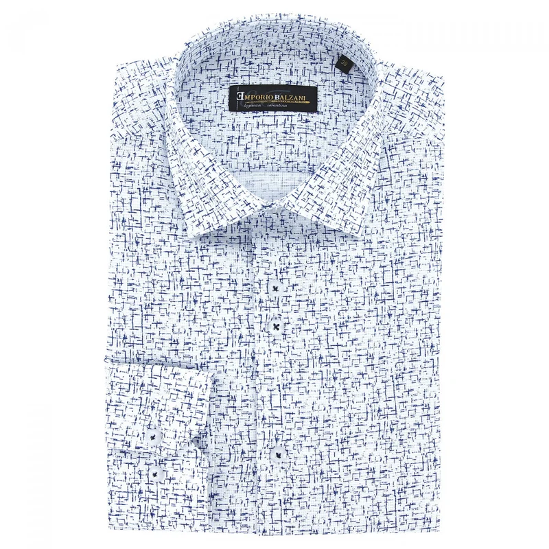 Chemise homme tissu structuré à motifs coupe droite STRUCO Emporio balzani