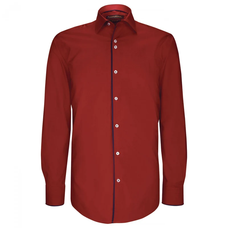 Chemise homme unie avec liseré coupe cintrée GALONI Emporio balzani