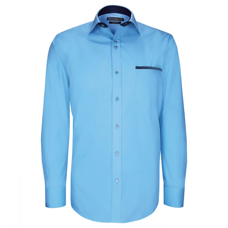 Chemise homme unie liseré sur poche coupe cintrée TASCOPO Emporio balzani