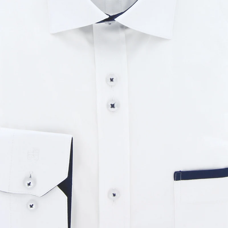 Chemise homme unie liseré sur poche coupe cintrée TASCOPO Emporio balzani