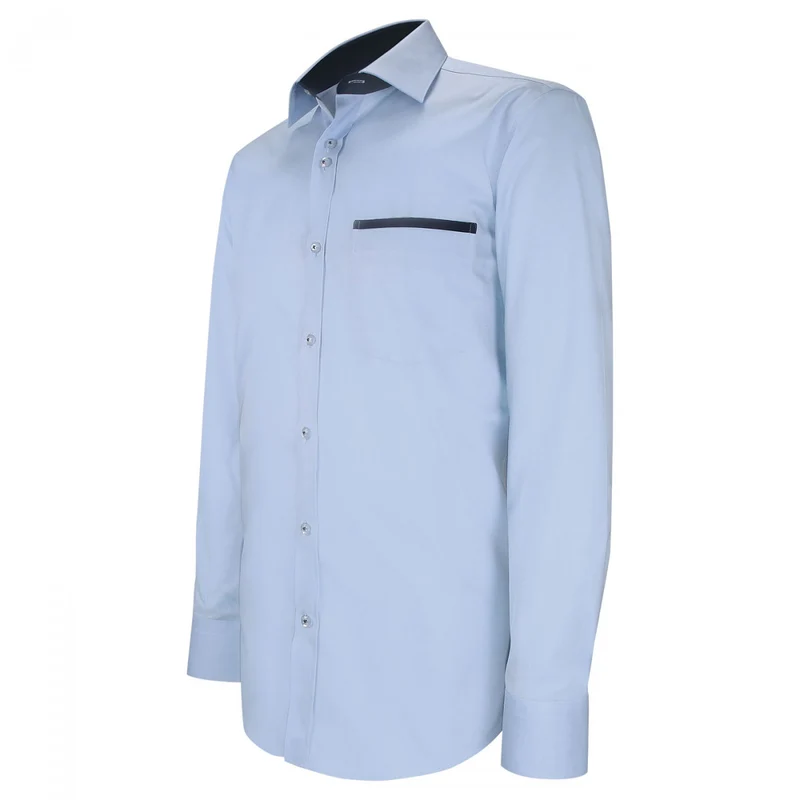 Chemise homme unie liseré sur poche coupe cintrée TASCOPO Emporio balzani