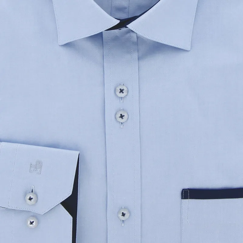 Chemise homme unie liseré sur poche coupe cintrée TASCOPO Emporio balzani