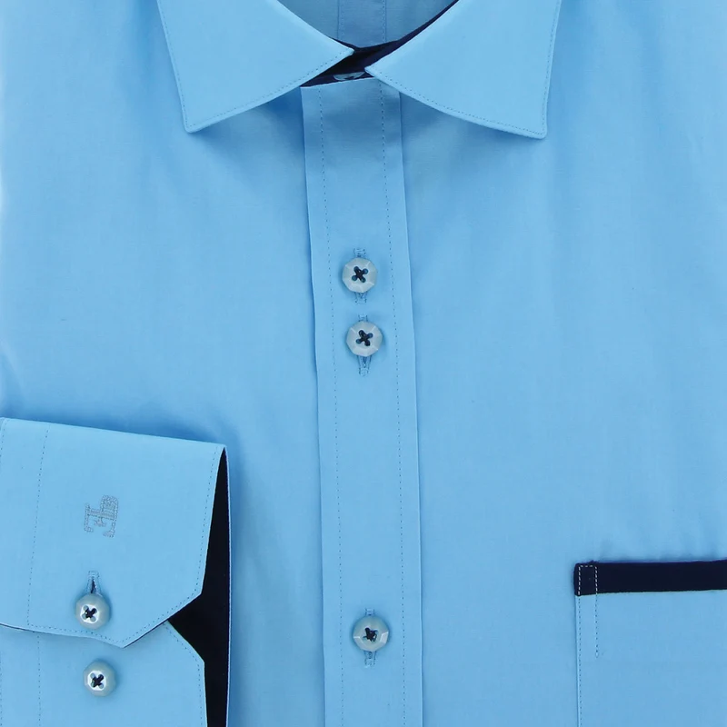 Chemise homme unie liseré sur poche coupe cintrée TASCOPO Emporio balzani
