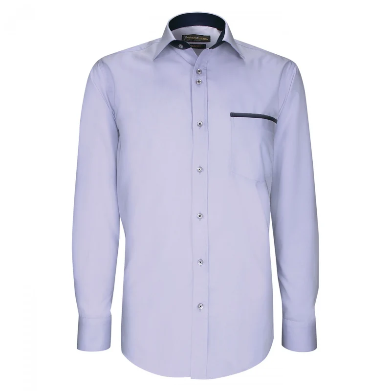 Chemise homme unie liseré sur poche coupe cintrée TASCOPO Emporio balzani