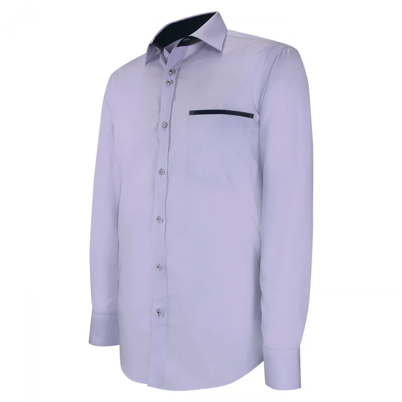 Chemise homme unie liseré sur poche coupe cintrée TASCOPO Emporio balzani