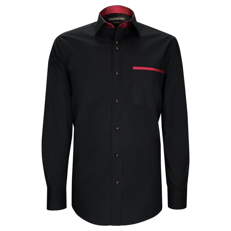 Chemise homme unie liseré sur poche coupe cintrée TASSORO Emporio balzani