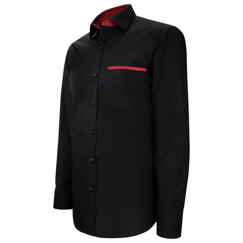 Chemise homme unie liseré sur poche coupe cintrée TASSORO Emporio balzani