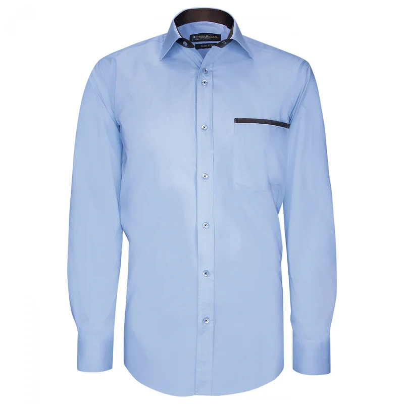Chemise homme unie liseré sur poche coupe cintrée TASCOMAR Emporio balzani