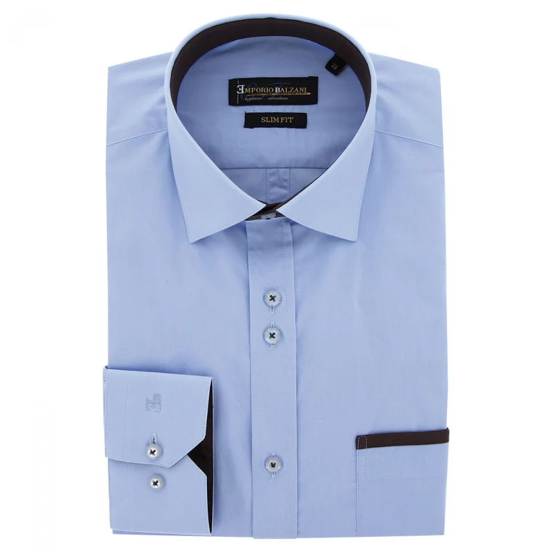 Chemise homme unie liseré sur poche coupe cintrée TASCOMAR Emporio balzani