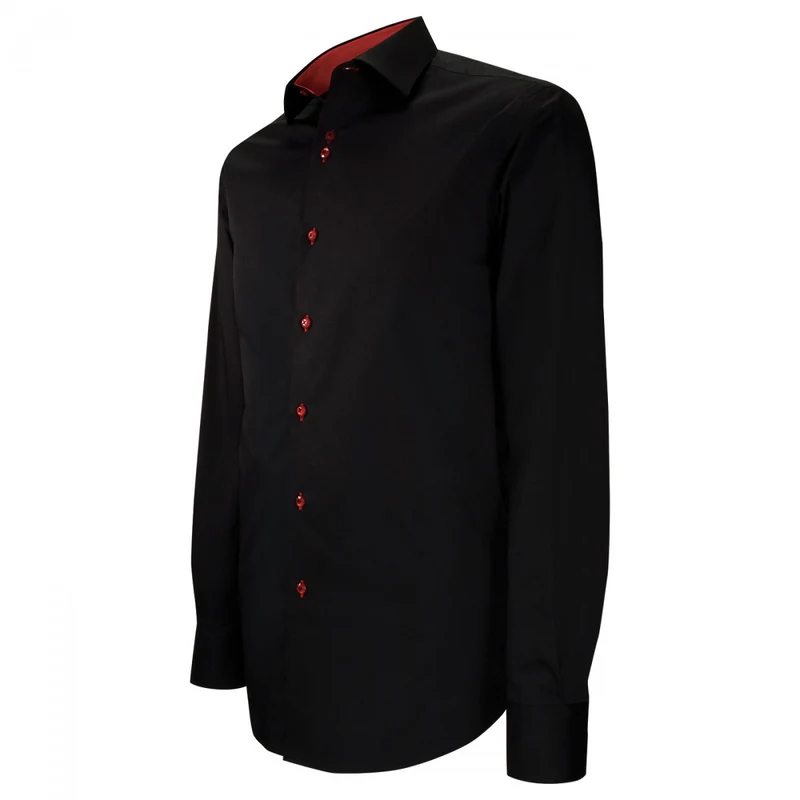 Chemise homme unie noire coupe droite CLAROSSO Emporio balzani
