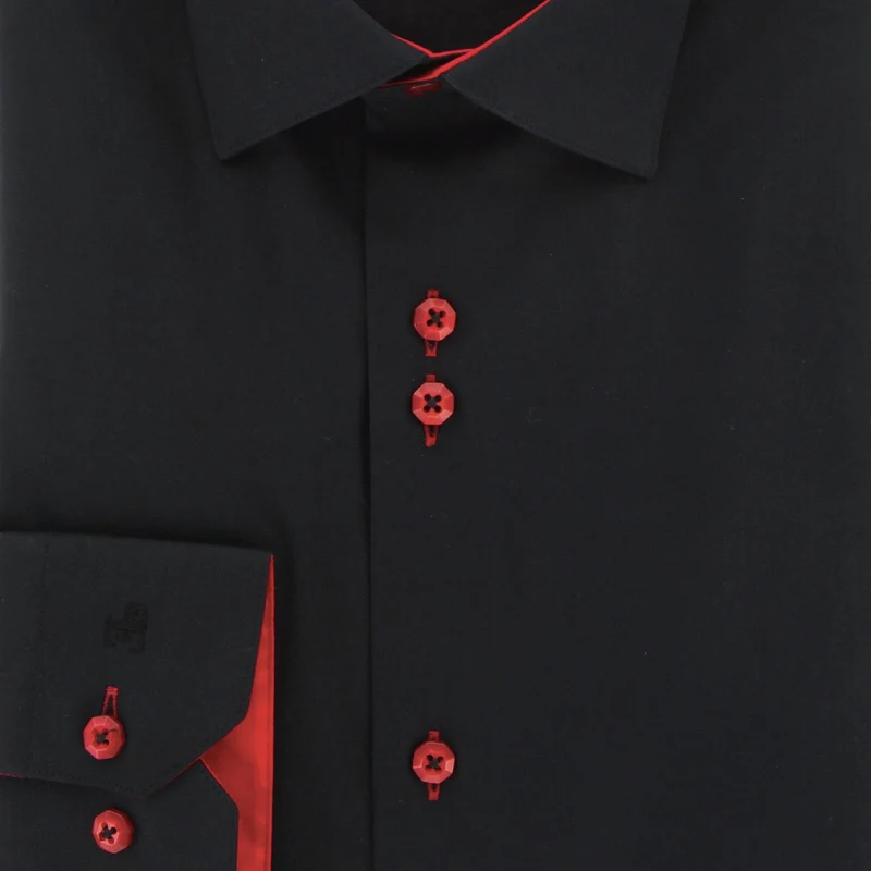 Chemise homme unie noire coupe droite CLAROSSO Emporio balzani