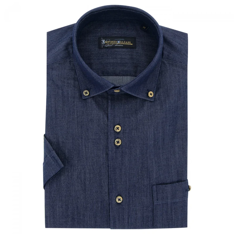 Chemisette homme en jean coupe droite DENIMETA Emporio balzani