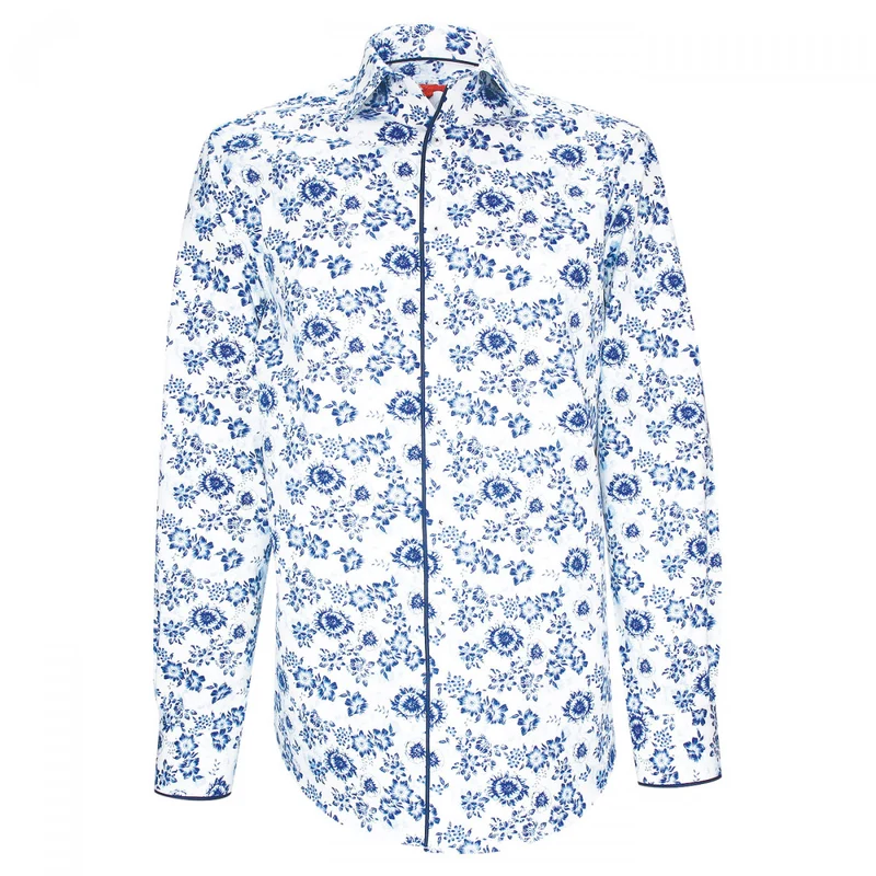 Chemise homme tissu imprimé fleuri coupe droite FLOWERED Andrew Mac Allister