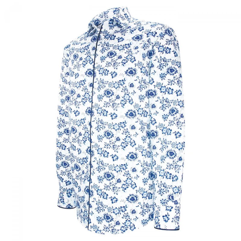 Chemise homme tissu imprimé fleuri coupe droite FLOWERED Andrew Mac Allister