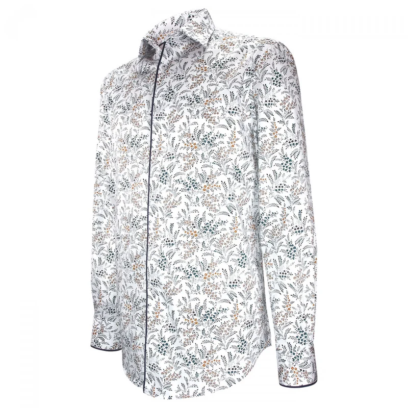Chemise homme tissu imprimé fleuri coupe droite FLOWEAR Andrew Mac Allister