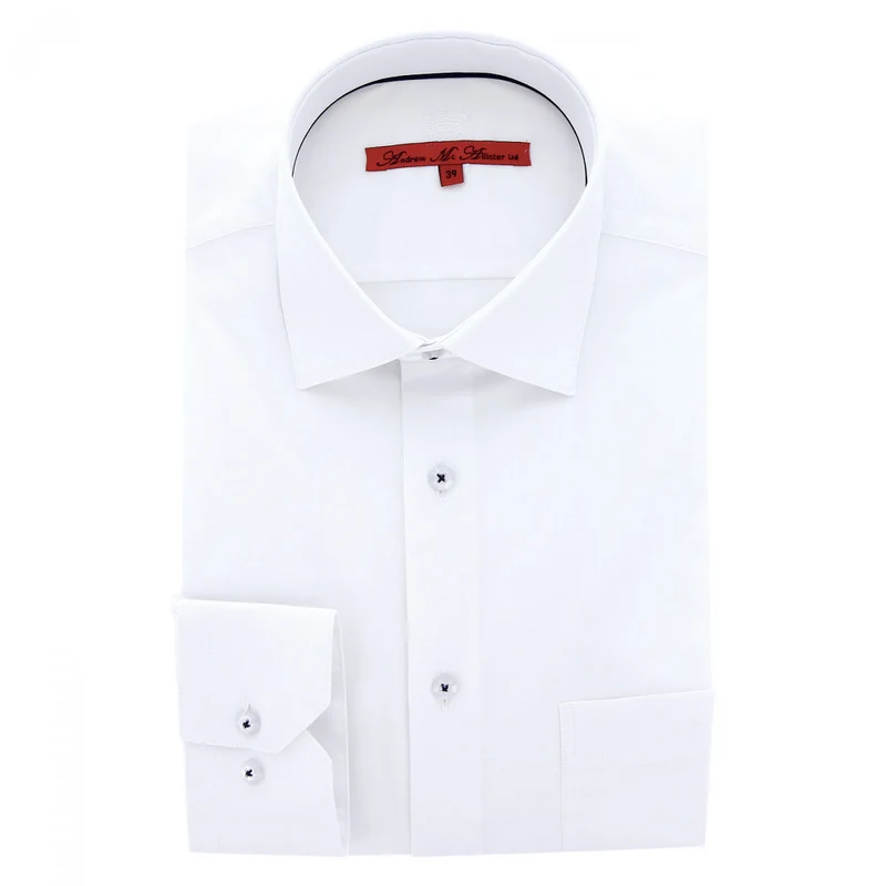 Chemise homme tissu uni coupe droite TIMELESS Andrew Mac Allister