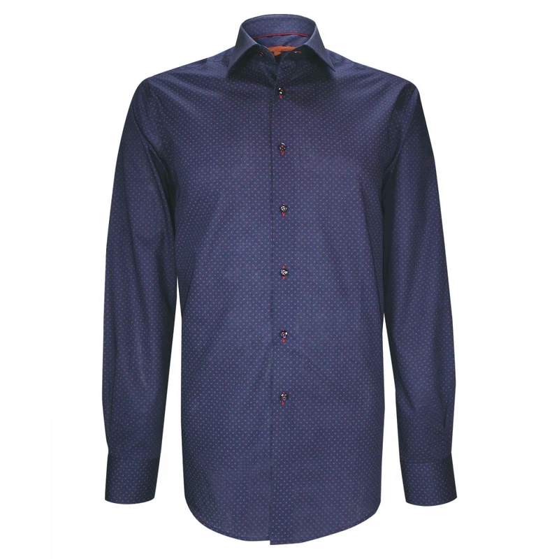 Chemise homme tissu imprimé coupe droite BLUEINK Andrew Mac Allister