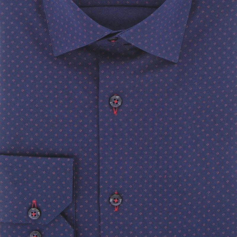 Chemise homme tissu imprimé coupe droite BLUEINK Andrew Mac Allister