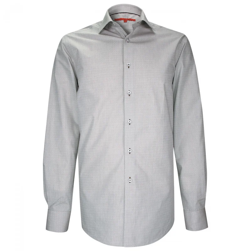 Chemise homme micro-motifs brodés coupe droite GREYTERN Andrew Mac Allister