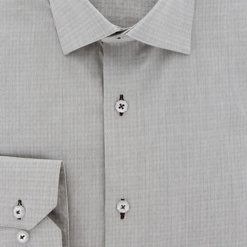 Chemise homme micro-motifs brodés coupe droite GREYTERN Andrew Mac Allister