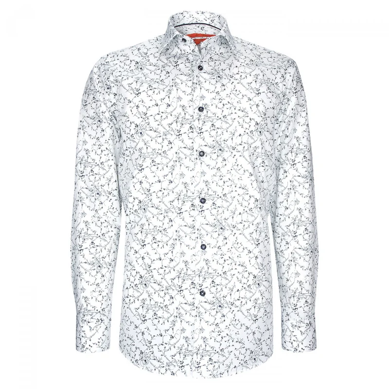 Chemise homme tissu imprimé fleuri coupe cintrée BLUFOW Andrew Mac Allister