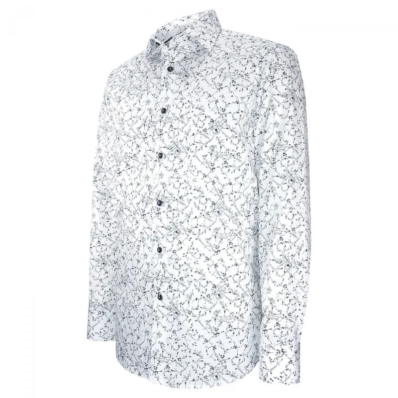 Chemise homme tissu imprimé fleuri coupe cintrée BLUFOW Andrew Mac Allister