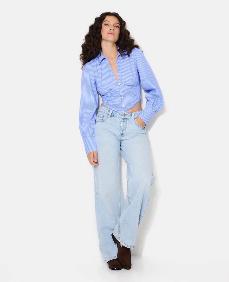 Chemise rayée façon corset