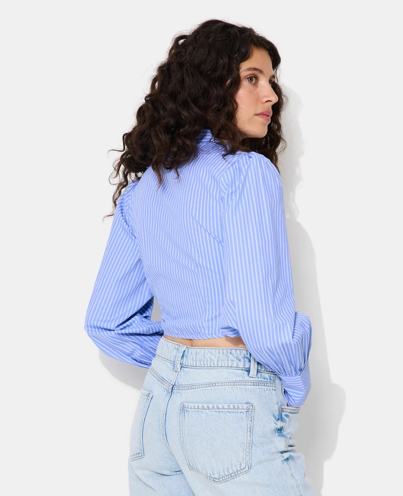 Chemise rayée façon corset