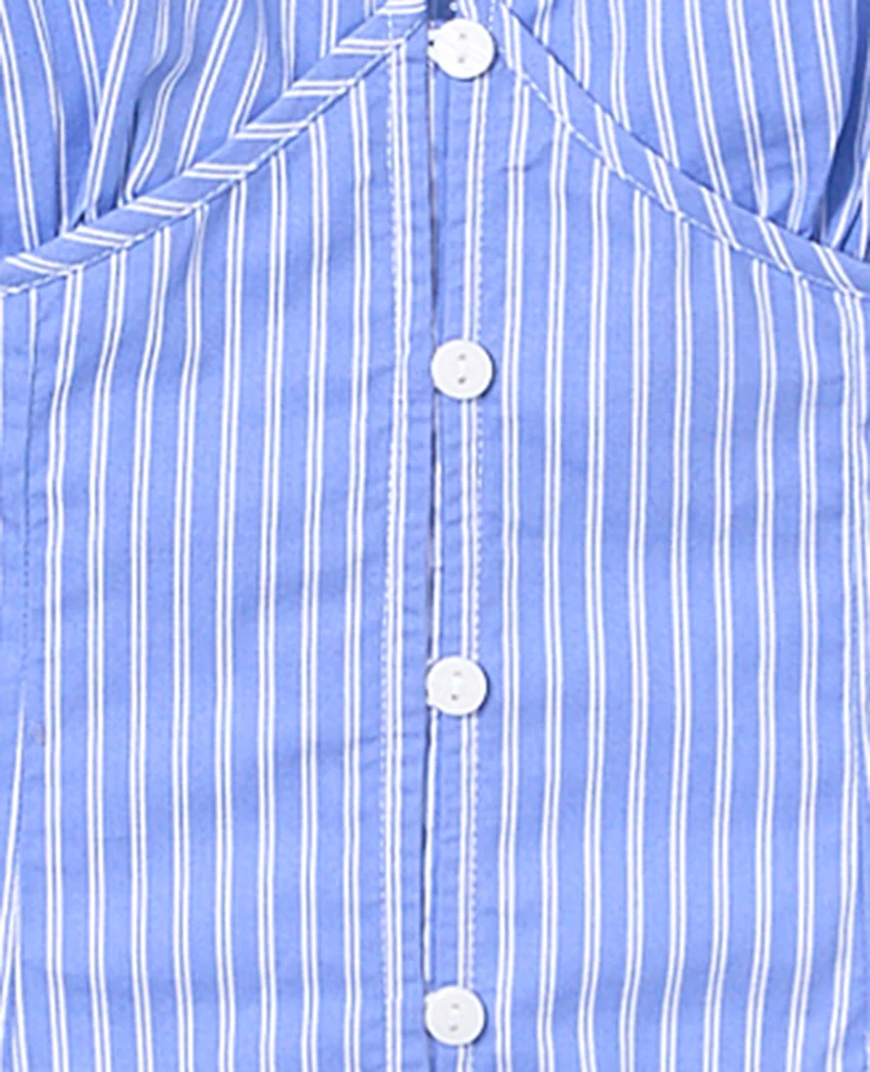 Chemise rayée façon corset