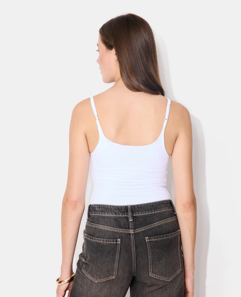 Body à bretelles en maille stretch