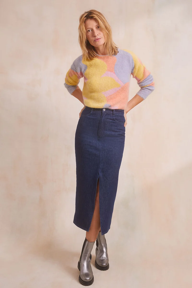 Jupe Longue Denim Brut