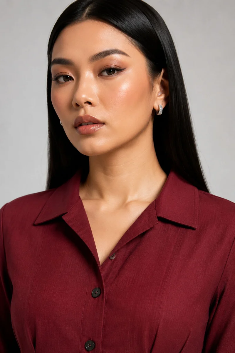 Mareva|Cotton Mini Utility Shirt Dress
