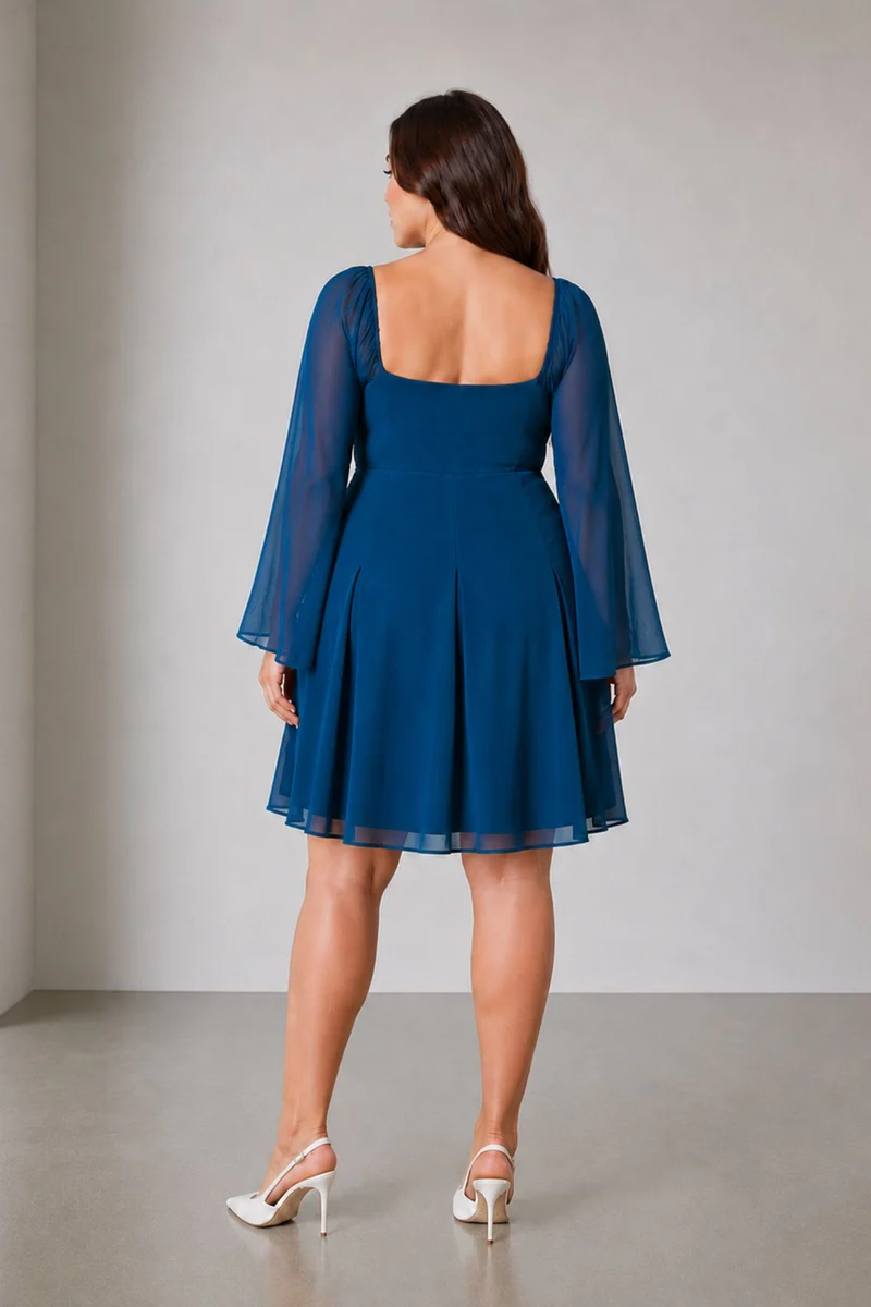 Tealora|Viscose Fit Flare Dress