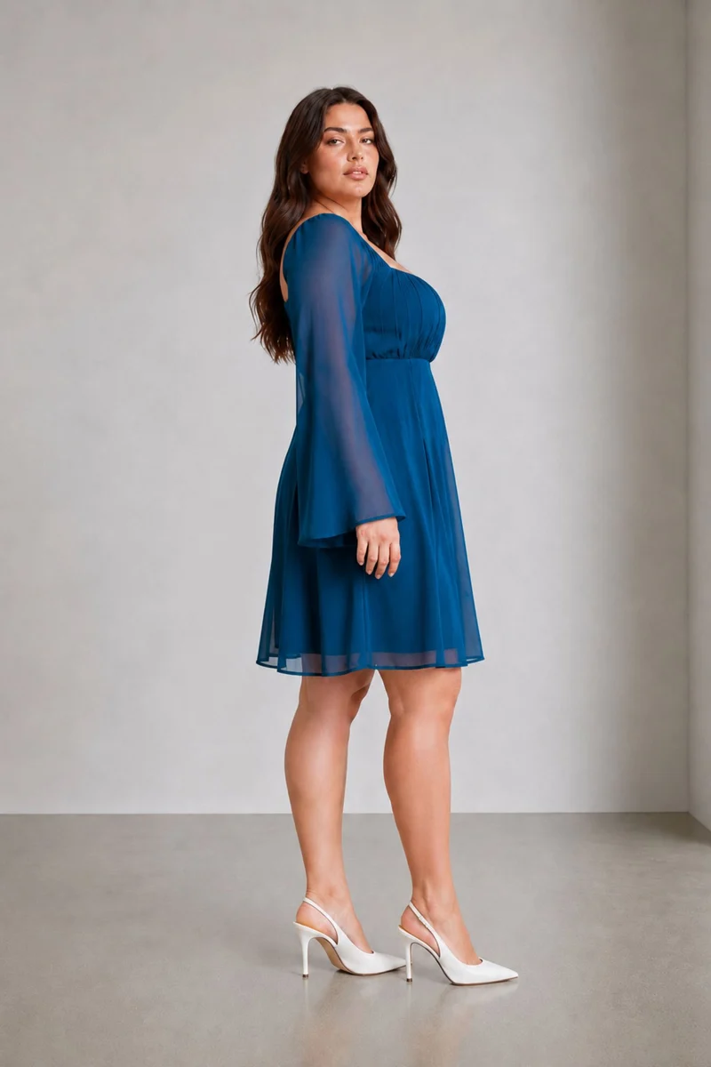 Tealora|Viscose Fit Flare Dress