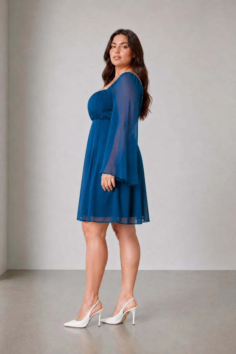 Tealora|Viscose Fit Flare Dress
