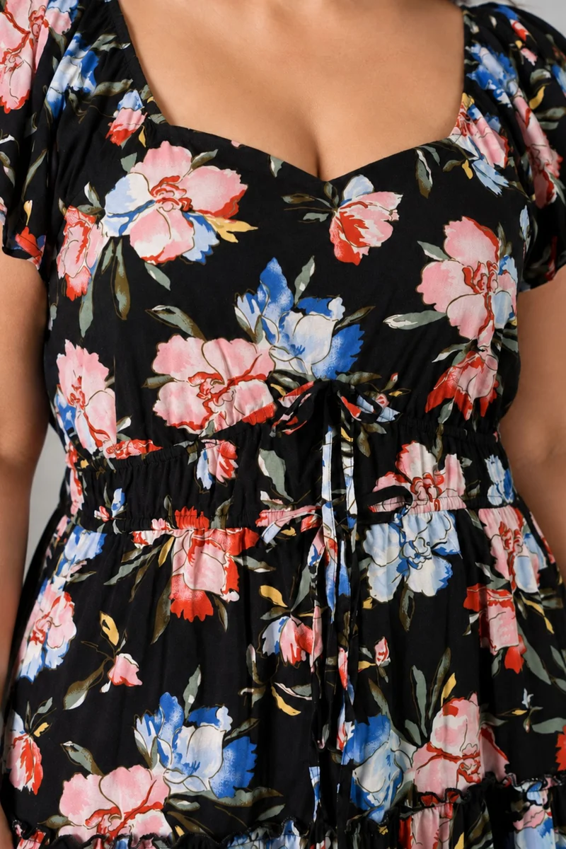 Tauko|Viscose Maxi Tiered Dress
