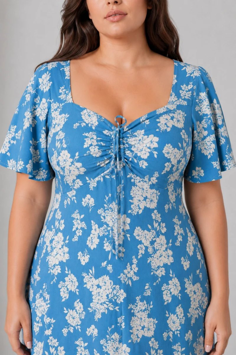 Terima|Viscose Fit And Flare Midi Dress