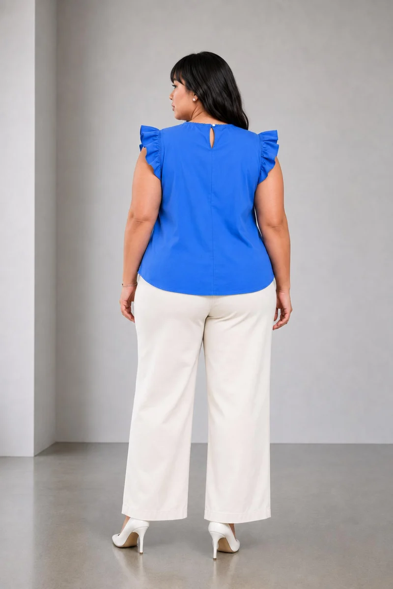 Cerela|Linen Pintuck Yoke Top