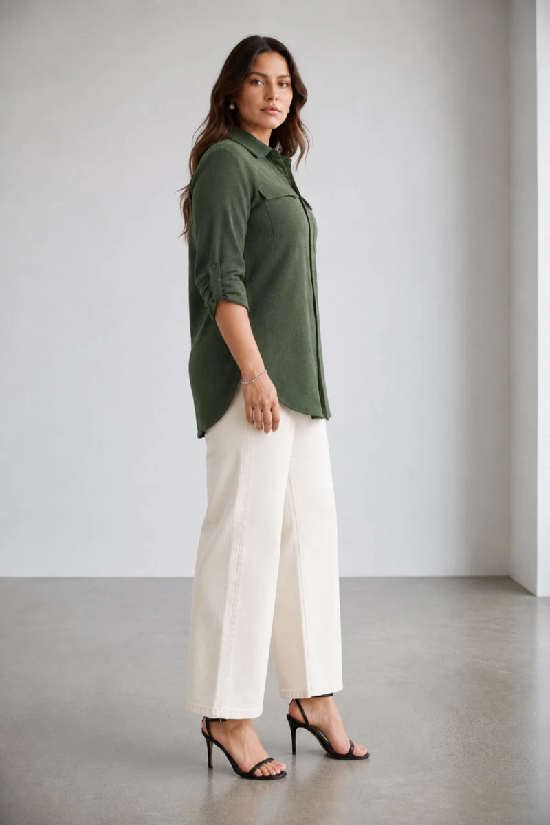 Floris Top|100% Viscose Longline Shirt